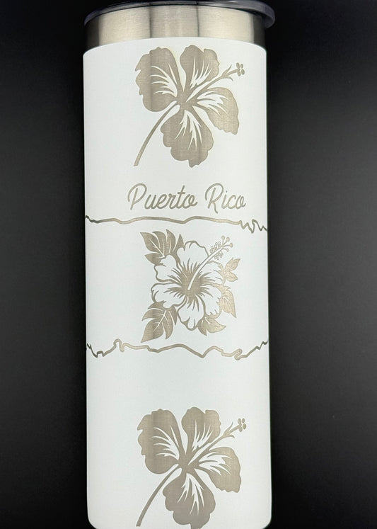 Puerto Rico Hibiscus Flower Tumbler