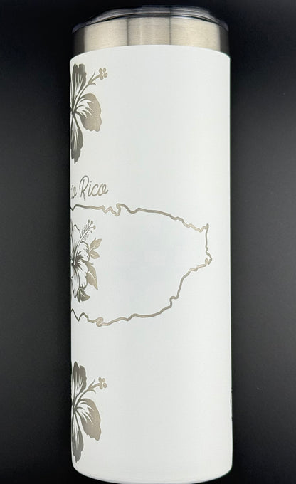 Puerto Rico Hibiscus Flower Tumbler