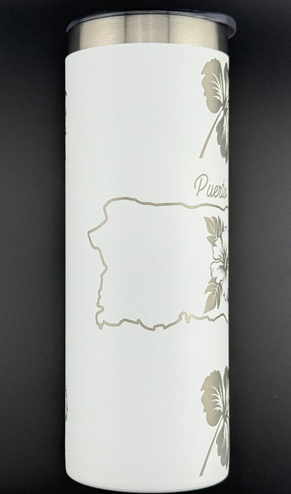Puerto Rico Hibiscus Flower Tumbler