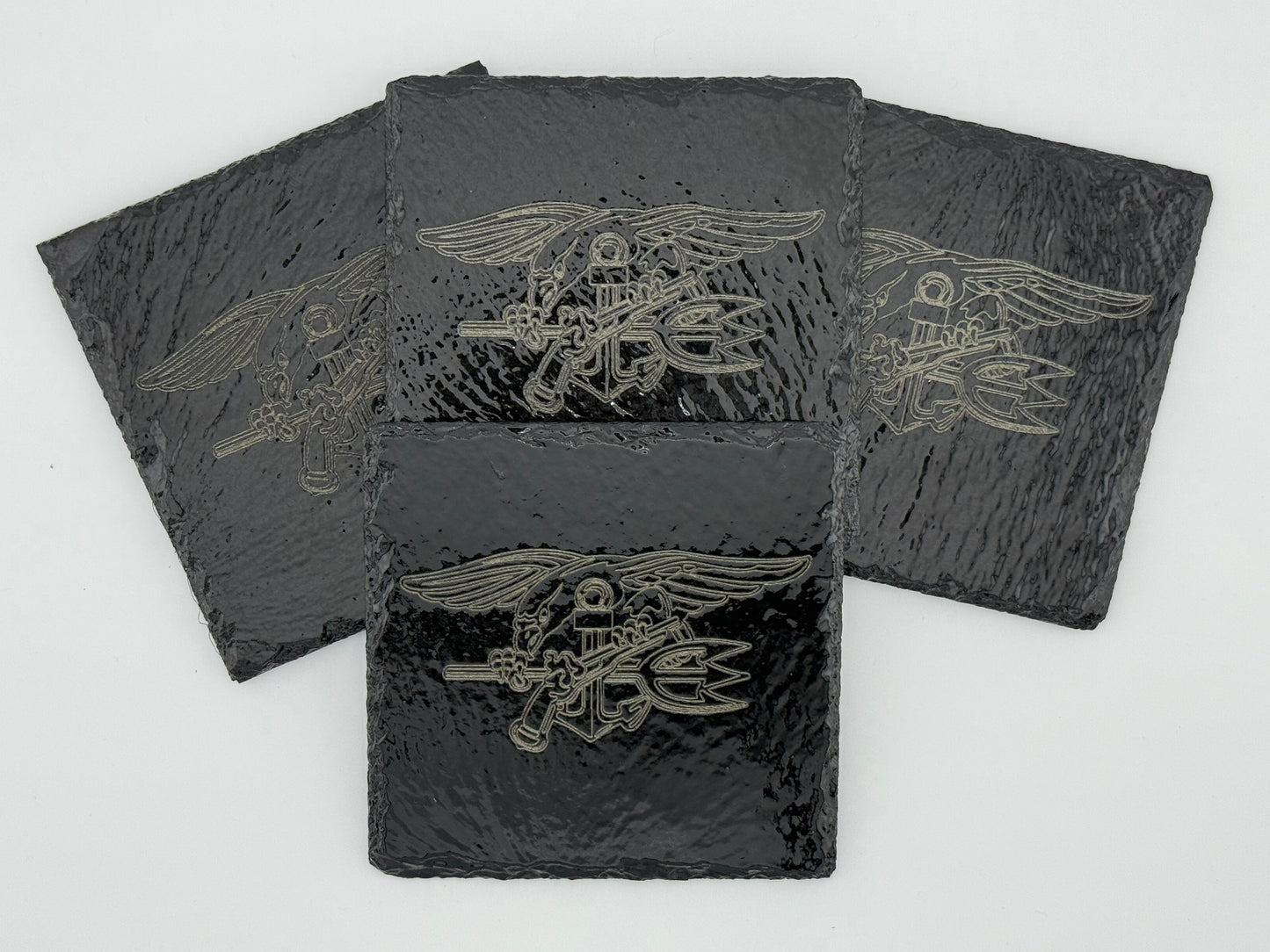 Juego de posavasos de pizarra de 4 pulgadas