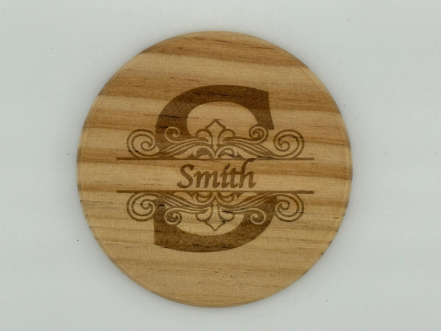 Juego de posavasos de madera de 4 pulgadas