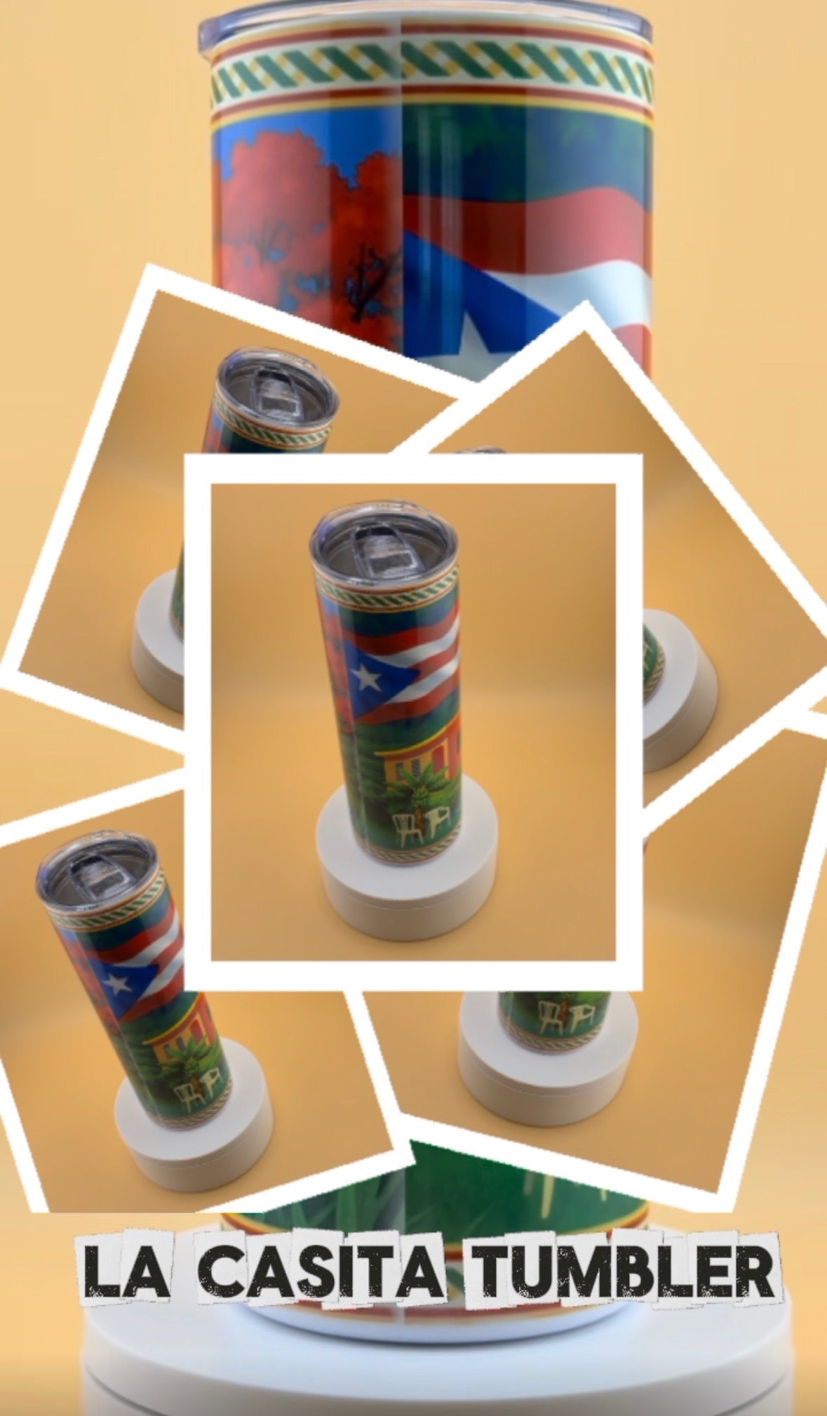 20 oz Skinny Tumbler – La Casita Puerto Rico