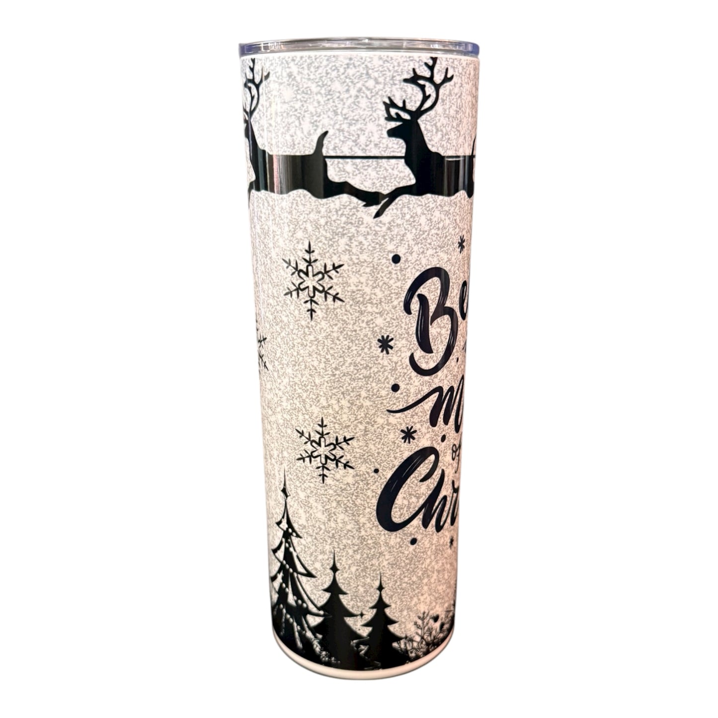 20 oz Skinny Christmas Tumbler – Festive Holiday Design