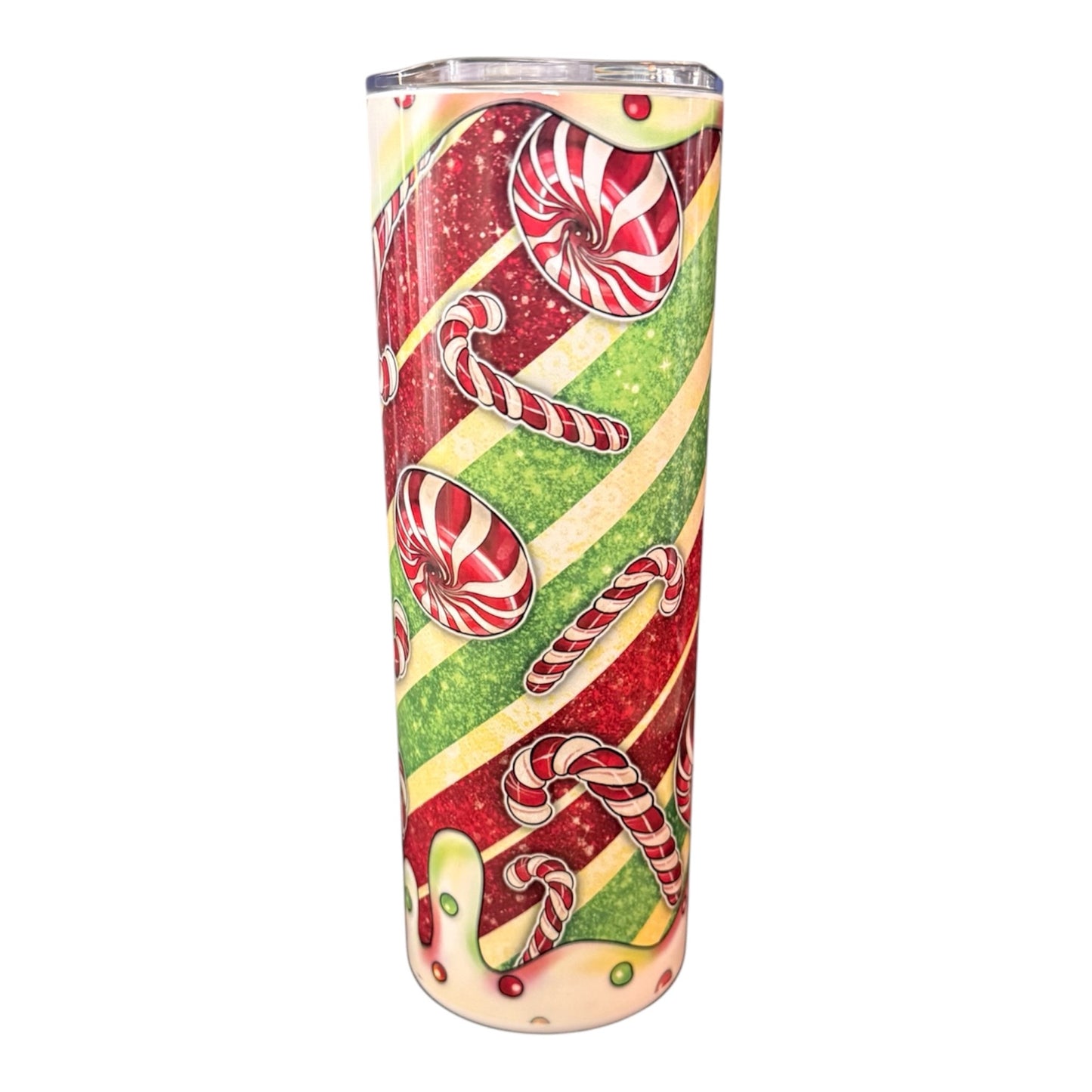 20 oz Skinny Christmas Tumbler – Festive Holiday Design