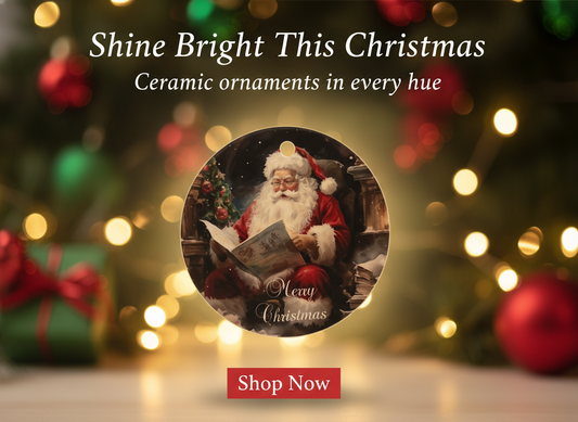 3 inch Ceramic Christmas Ornament – Full-Color Holiday Design