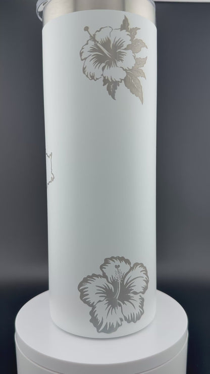 Puerto Rico Hibiscus Flower Tumbler