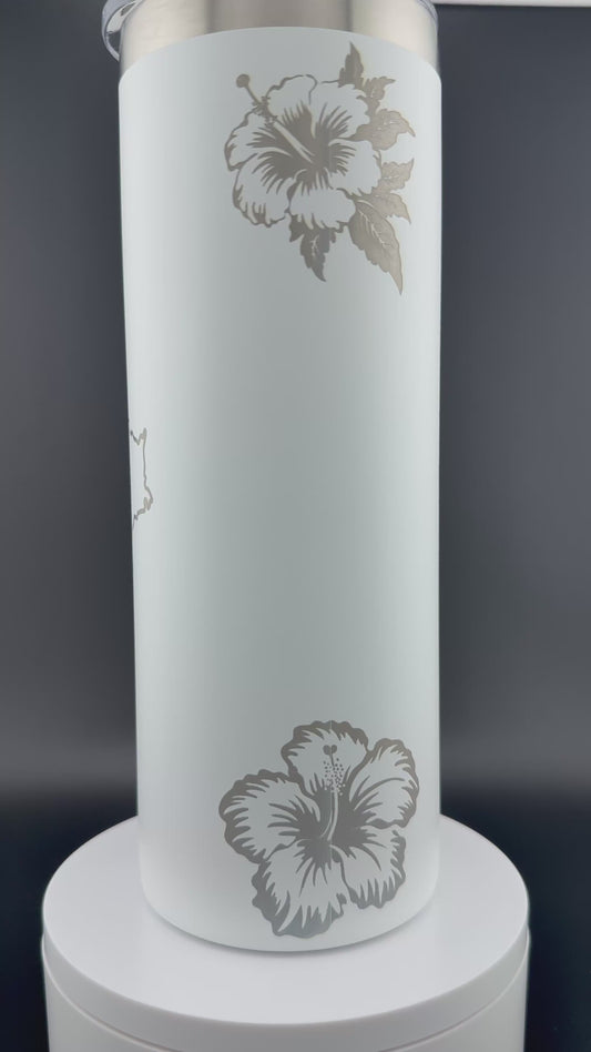 Puerto Rico Hibiscus Flower Tumbler