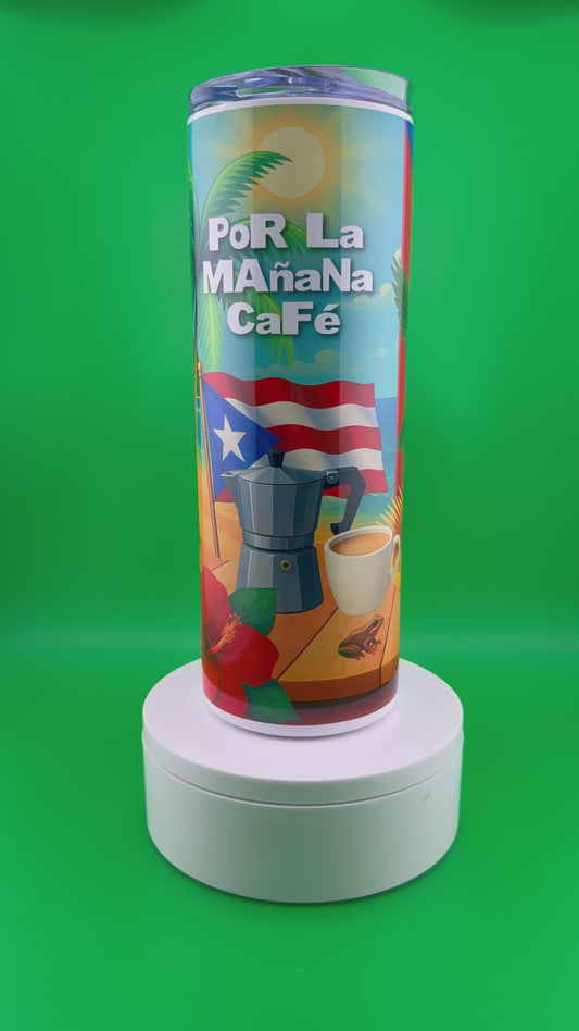 20 oz Skinny Tumbler – Puerto Rican Pride